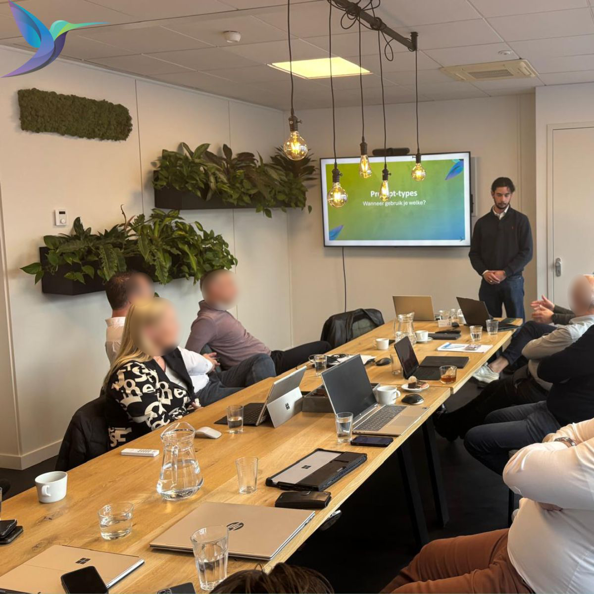 Bor Ipema tijdens AI-training over prompt-types