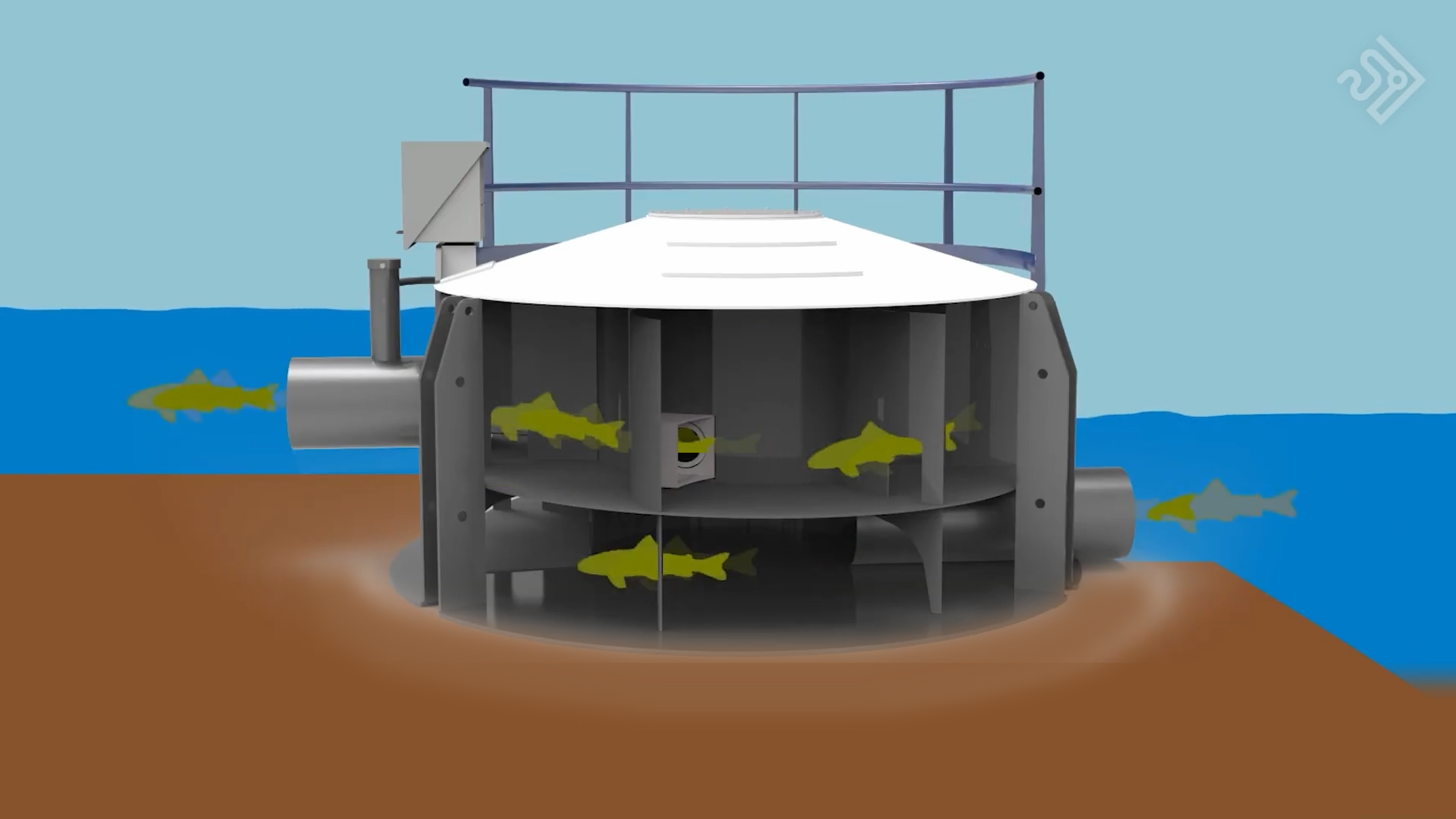 Vispassage Zuidersluis bij Nieuwegein, vislift in de dijk naast de Zuidersluis voor vismigratie tussen het Merwedekanaal en het Amsterdam-Rijnkanaal